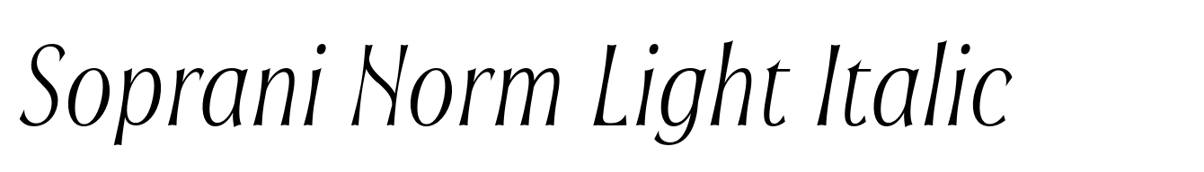 Soprani Norm Light Italic